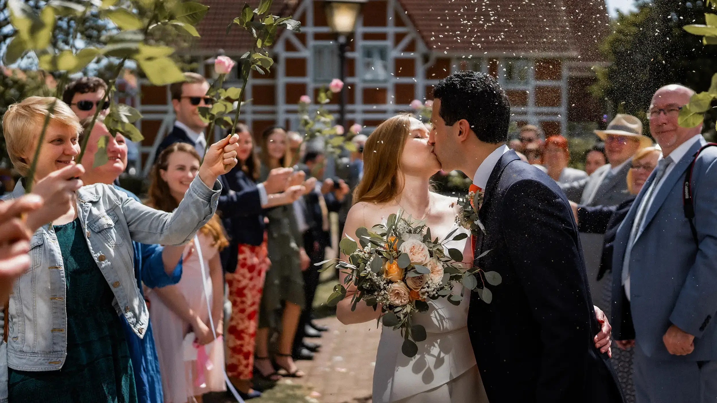 first kiss after ceremony wedding